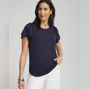 CHICO'S | Embellished Star Tee